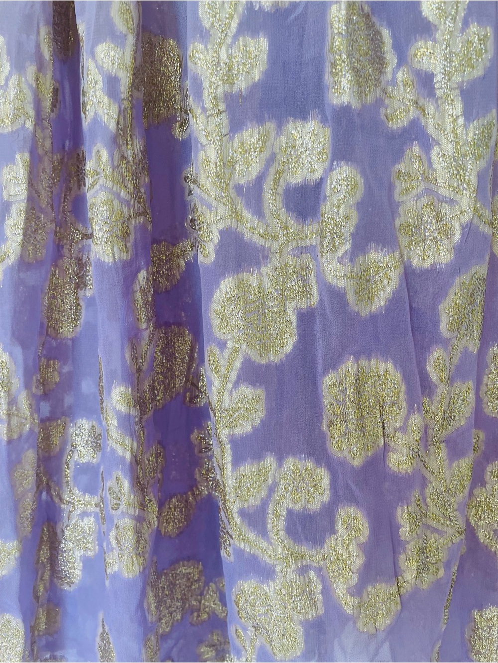 Miss June Paris metallic gold floral Ombré Peach Purple Maxi Dress NWT Marley - Picture 10 of 15